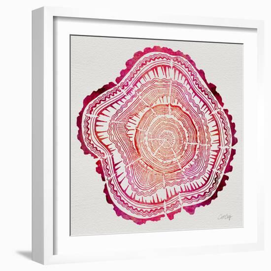 Tree Rings in Pink-Cat Coquillette-Framed Giclee Print