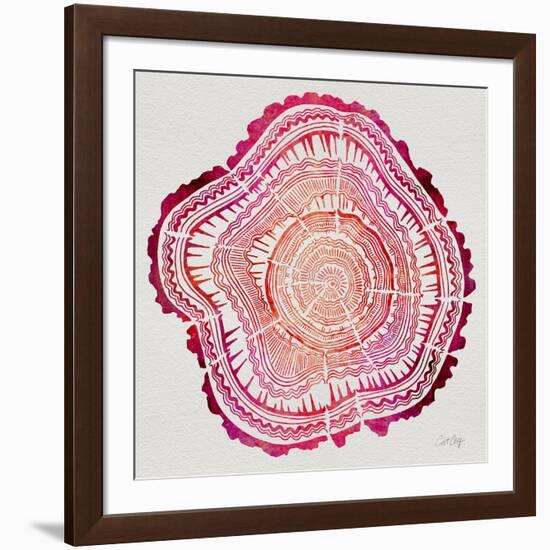 Tree Rings in Pink-Cat Coquillette-Framed Giclee Print