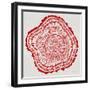 Tree Rings in Red-Cat Coquillette-Framed Giclee Print