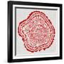 Tree Rings in Red-Cat Coquillette-Framed Giclee Print