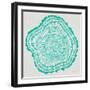 Tree Rings in Turquoise-Cat Coquillette-Framed Giclee Print