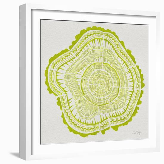 Tree Rings Lime-Cat Coquillette-Framed Giclee Print