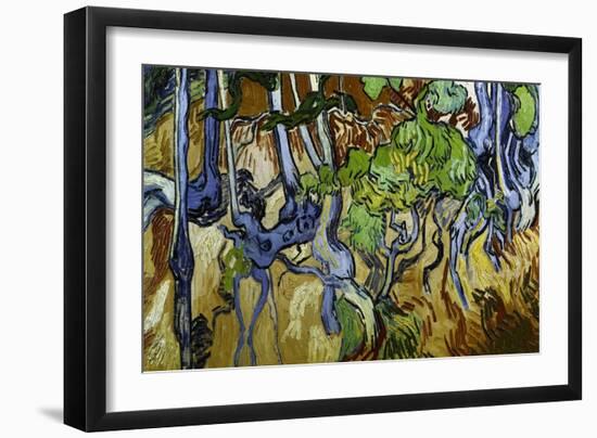 Tree Roots and Tree Trunks-Vincent van Gogh-Framed Giclee Print