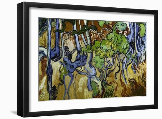 Tree Roots and Tree Trunks-Vincent van Gogh-Framed Premium Giclee Print
