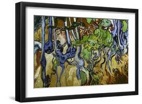 Tree Roots and Tree Trunks-Vincent van Gogh-Framed Premium Giclee Print