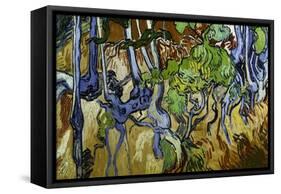 Tree Roots and Tree Trunks-Vincent van Gogh-Framed Stretched Canvas