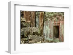 Tree Roots Growing over Ta Prohm Temple Ruins, Angkor World Heritage Site, Siem Reap, Cambodia-David Wall-Framed Photographic Print