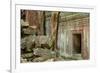 Tree Roots Growing over Ta Prohm Temple Ruins, Angkor World Heritage Site, Siem Reap, Cambodia-David Wall-Framed Photographic Print