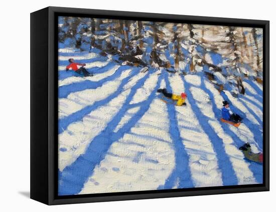 Tree Shadows, Morzine-Andrew Macara-Framed Stretched Canvas