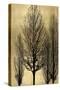 Tree Silhutette on Gold II-Kate Bennett-Stretched Canvas