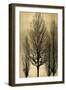 Tree Silhutette on Gold II-Kate Bennett-Framed Art Print