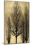Tree Silhutette on Gold II-Kate Bennett-Mounted Art Print