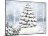Tree, Snowflakes, Berries and Twigs-MAKIKO-Mounted Giclee Print