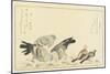 Tree Sparrow and Rock Dove, C. 1790-Kitagawa Utamaro-Mounted Giclee Print