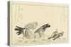 Tree Sparrow and Rock Dove, C. 1790-Kitagawa Utamaro-Stretched Canvas