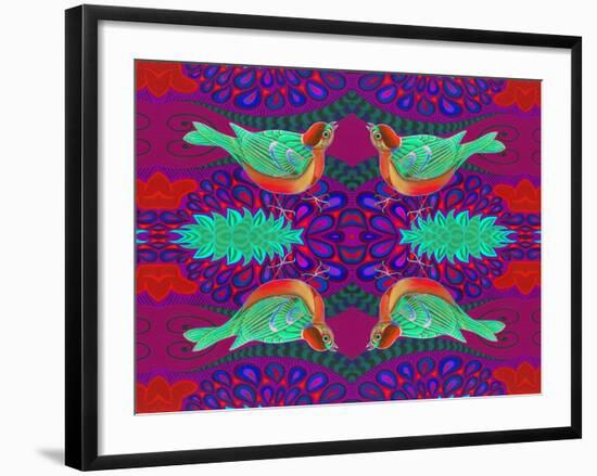 Tree Sparrow Pattern-Jane Tattersfield-Framed Giclee Print