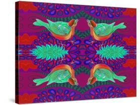 Tree Sparrow Pattern-Jane Tattersfield-Stretched Canvas