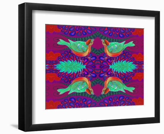Tree Sparrow Pattern-Jane Tattersfield-Framed Premium Giclee Print