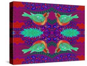 Tree Sparrow Pattern-Jane Tattersfield-Stretched Canvas