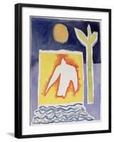 Tree, Sun and Rising Bird, 1989-Peter Davidson-Framed Premium Giclee Print