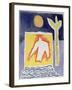 Tree, Sun and Rising Bird, 1989-Peter Davidson-Framed Premium Giclee Print