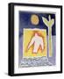 Tree, Sun and Rising Bird, 1989-Peter Davidson-Framed Giclee Print