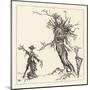 Tree Talks to Scarecrow-Arthur Rackham-Mounted Art Print