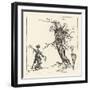 Tree Talks to Scarecrow-Arthur Rackham-Framed Art Print