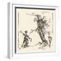 Tree Talks to Scarecrow-Arthur Rackham-Framed Art Print