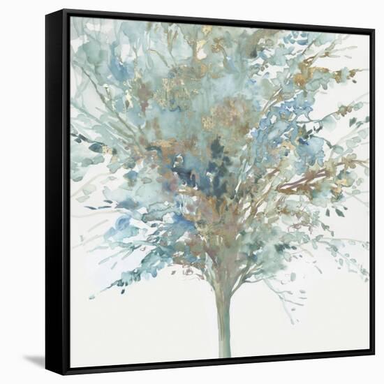 Tree Teal I-Allison Pearce-Framed Stretched Canvas