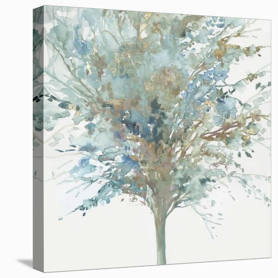 Tree Teal I-Allison Pearce-Stretched Canvas