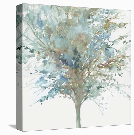 Tree Teal I-Allison Pearce-Stretched Canvas