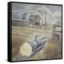 Tree Trunk and Wheelbarrow-Eric Ravilious-Framed Stretched Canvas