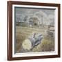 Tree Trunk and Wheelbarrow-Eric Ravilious-Framed Giclee Print