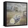Tree Trunk and Wheelbarrow-Eric Ravilious-Framed Stretched Canvas
