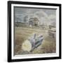 Tree Trunk and Wheelbarrow-Eric Ravilious-Framed Giclee Print