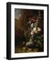 Tree Trunk Surrounded by Flowers, Butterflies and Animals, 1685-Rachel Ruysch-Framed Giclee Print