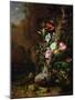 Tree Trunk Surrounded by Flowers, Butterflies and Animals, 1685-Rachel Ruysch-Mounted Giclee Print