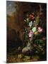 Tree Trunk Surrounded by Flowers, Butterflies and Animals, 1685-Rachel Ruysch-Mounted Giclee Print