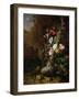 Tree Trunk Surrounded by Flowers, Butterflies and Animals, 1685-Rachel Ruysch-Framed Premium Giclee Print