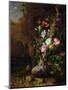 Tree Trunk Surrounded by Flowers, Butterflies and Animals, 1685-Rachel Ruysch-Mounted Giclee Print