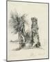 Tree Trunks at La Mare au Clerc-Claude Monet-Mounted Premium Giclee Print
