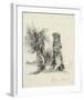 Tree Trunks at La Mare au Clerc-Claude Monet-Framed Premium Giclee Print