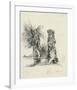 Tree Trunks at La Mare au Clerc-Claude Monet-Framed Premium Giclee Print