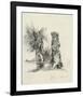 Tree Trunks at La Mare au Clerc-Claude Monet-Framed Premium Giclee Print