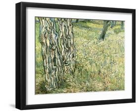 Tree Trunks in Grass, 1890-Vincent van Gogh-Framed Premium Giclee Print