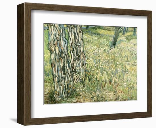 Tree Trunks in Grass, 1890-Vincent van Gogh-Framed Giclee Print