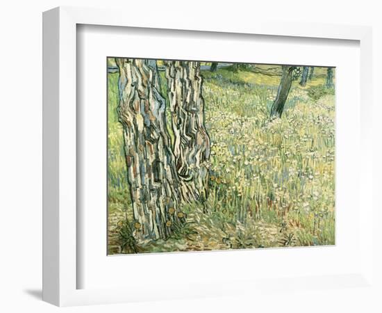 Tree Trunks in Grass, 1890-Vincent van Gogh-Framed Giclee Print