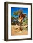 Tree with Big Nest of Weaver Birds Colony, Kalahari Desert, Namibia-DmitryP-Framed Photographic Print