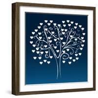 Tree with Hearts-Elena Kozyreva-Framed Art Print